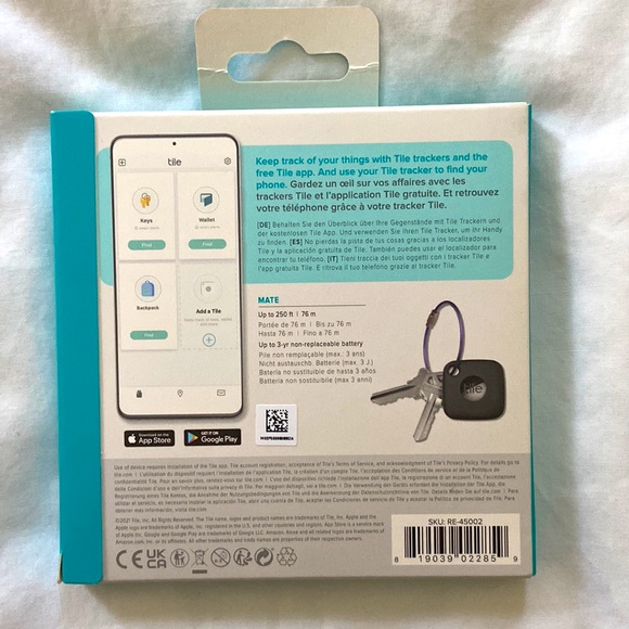 Tile Bluetooth Tracker (includes 2 tiles) - Picture 2 of 2